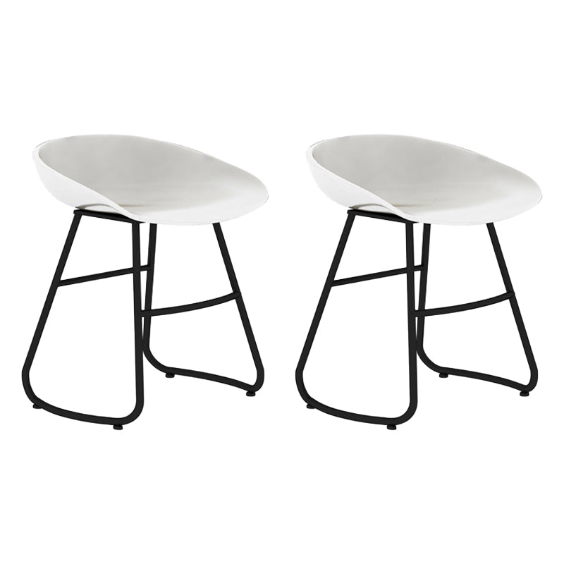 Modern Armless Backrest Counter Stool Iron Bar Stool with Acrylic Seat for Milk Tea Shop