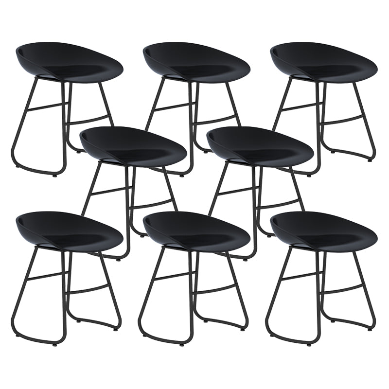 Modern Armless Backrest Counter Stool Iron Bar Stool with Acrylic Seat for Milk Tea Shop