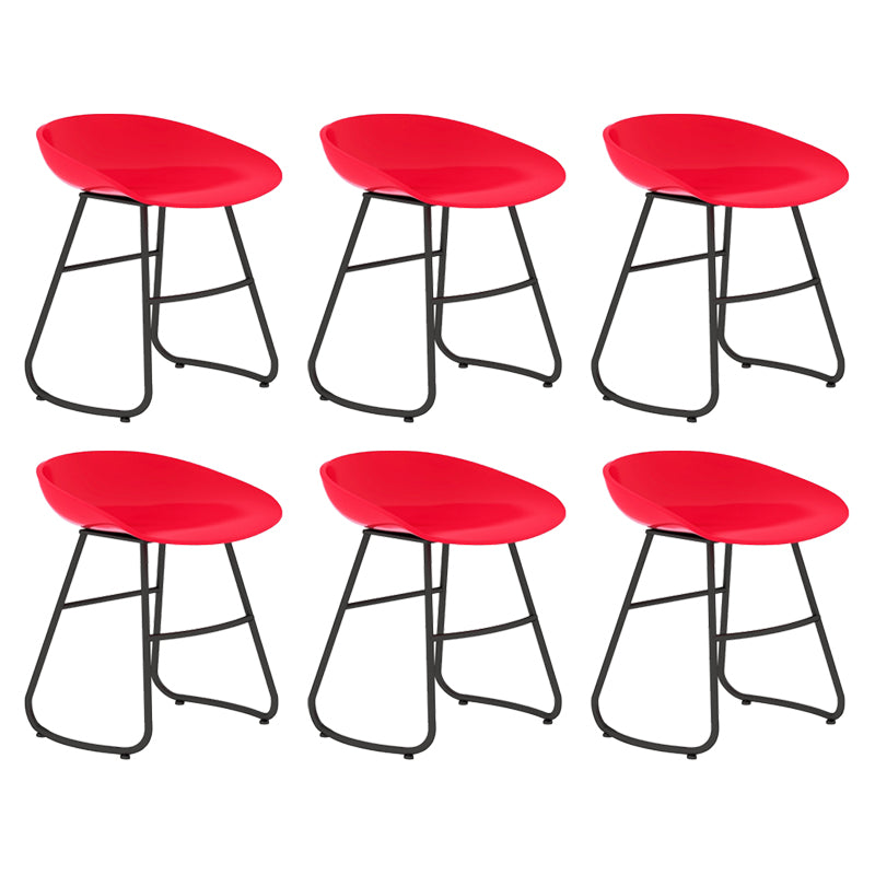 Modern Armless Backrest Counter Stool Iron Bar Stool with Acrylic Seat for Milk Tea Shop