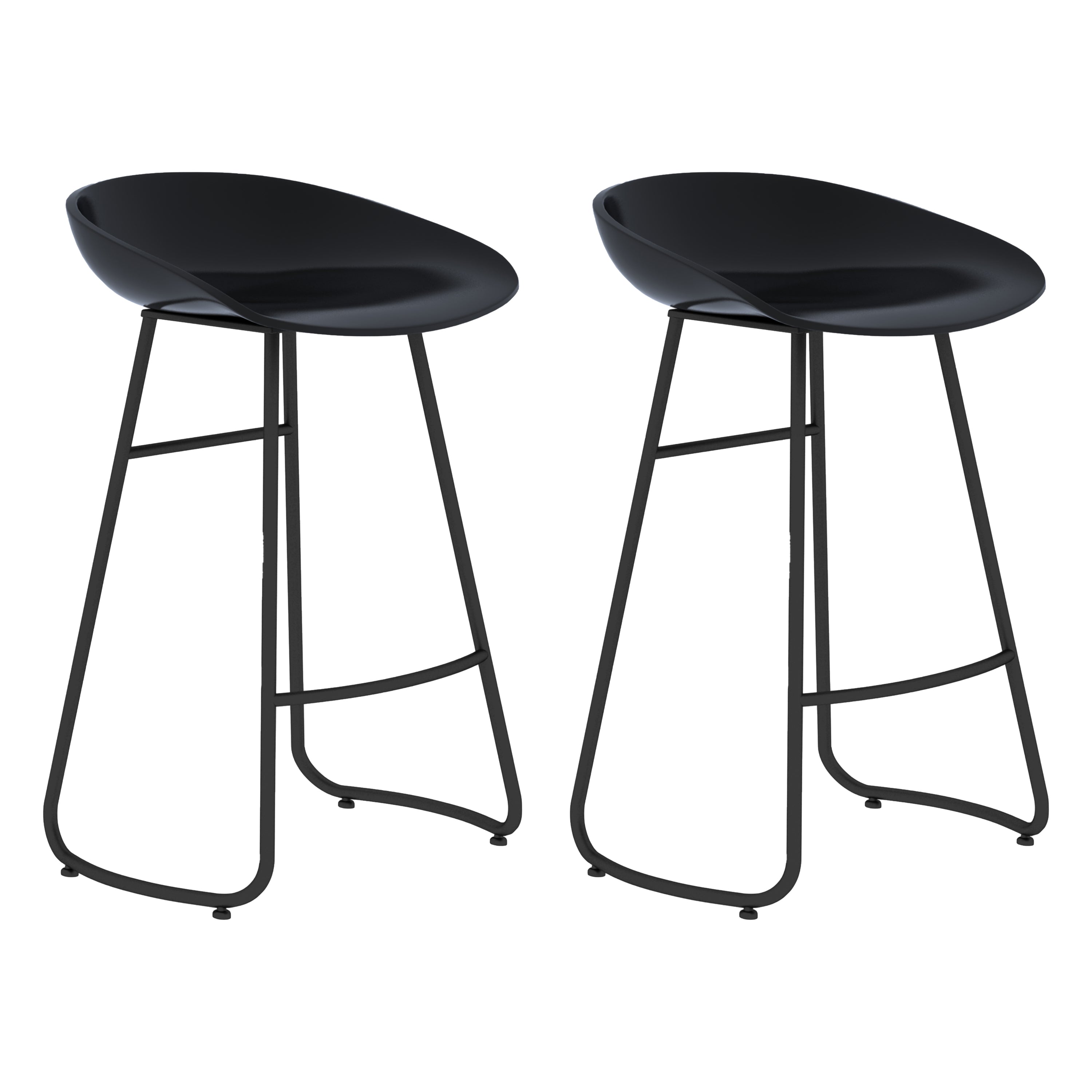Modern Armless Backrest Counter Stool Iron Bar Stool with Acrylic Seat for Milk Tea Shop