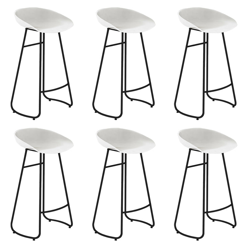 Modern Armless Backrest Counter Stool Iron Bar Stool with Acrylic Seat for Milk Tea Shop