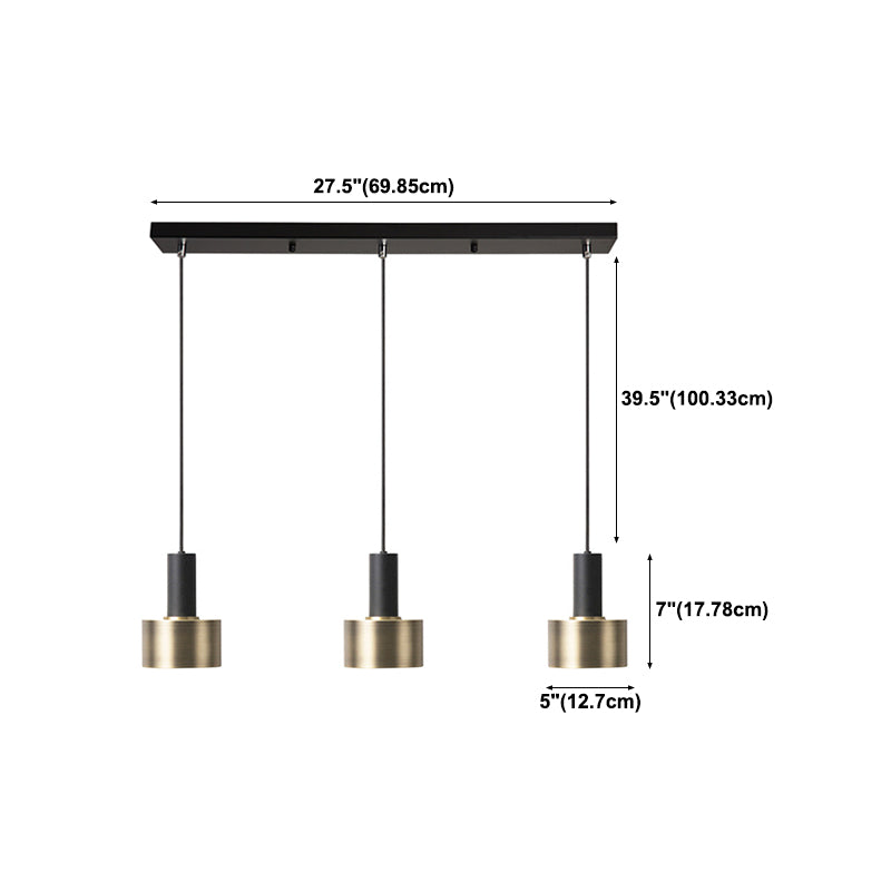Household Metal Island Light Industrial Hanging Lighting Fixture for Dining Room