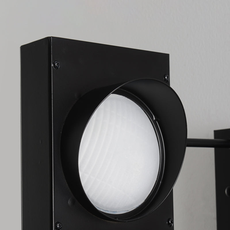 Modern Metal Kids Wall Sconce Geometric Shape Wall Light with Glass Shade for Bedroom