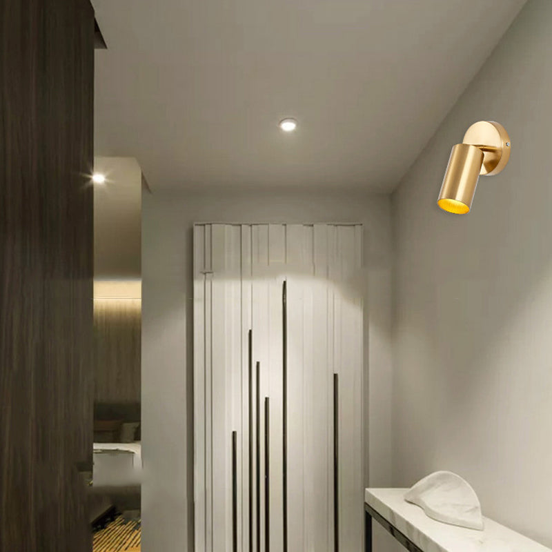 Single Golden/Black Contemporary Wall Mounted Sconce LED Iron Wall Light