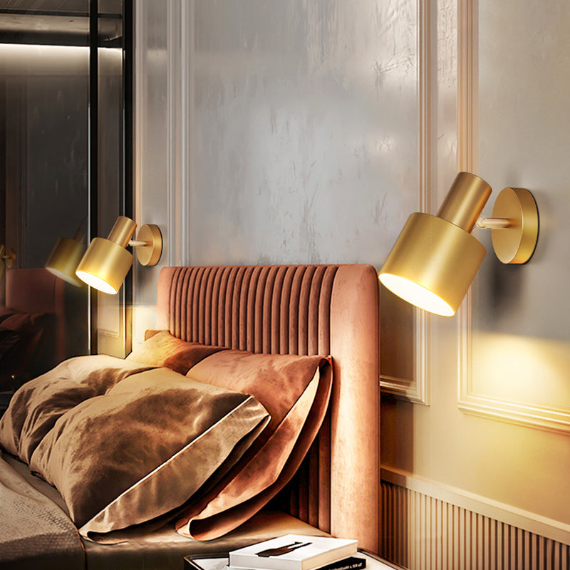 Single Polished Finish Contemporary Wall Mounted Sconce Metal Wall Light for Foyer