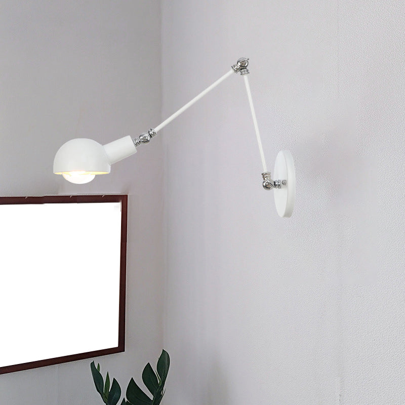 Modern Creative 1-Light Wall Lamp Metal Semicircular Wall Light for Bedroom