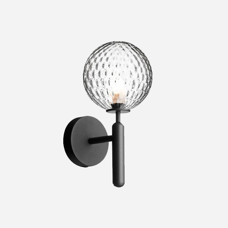 Modern Creative 1-Light Wall Lamp Globe Glass Wall Light for Bedroom