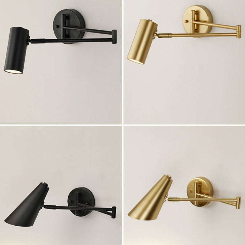 Modern Creative Metal Wall Lamp Geometric 1-Light Wall Light for Bedroom
