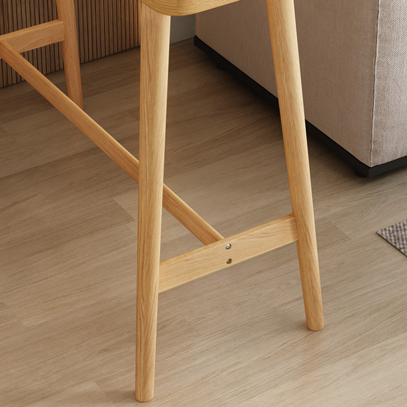 Rectangular Pine Wood Top Bar Table Modern Pub Table with Trestle Base in Nature