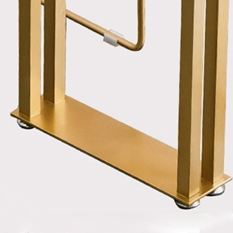 White Wood Table Rectangle Contemporary with Metal Base Cocktail Table with Base