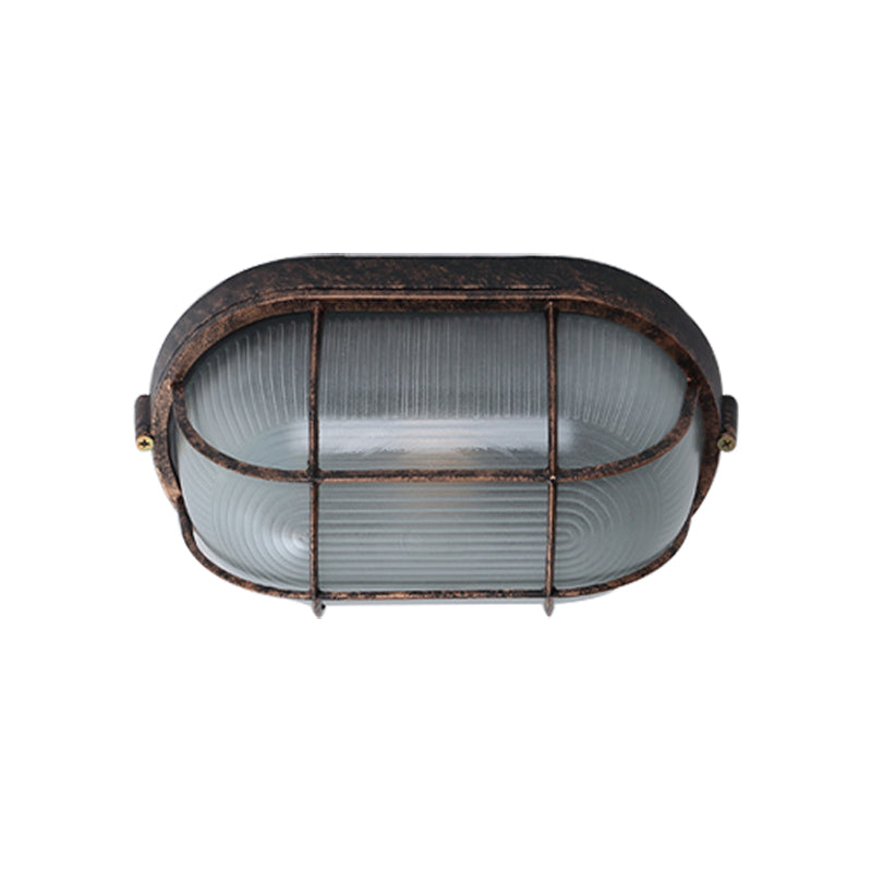 Retro Flush Mount Ceiling Light Bowl Shape Ceiling Lamp for Balcony