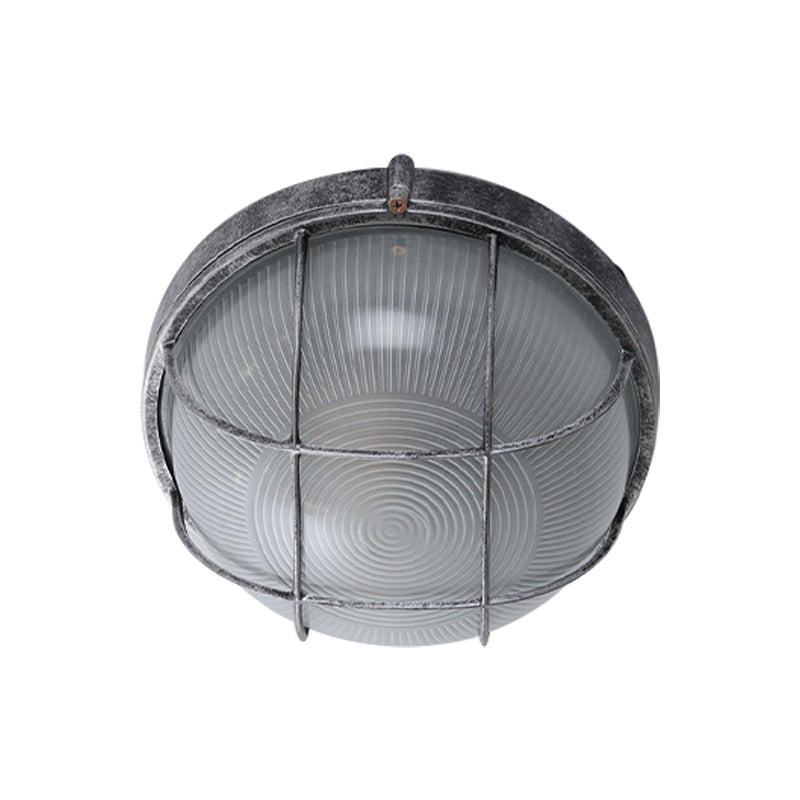 Retro Flush Mount Ceiling Light Bowl Shape Ceiling Lamp for Balcony