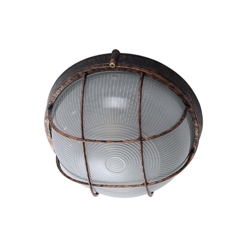 Retro Flush Mount Ceiling Light Bowl Shape Ceiling Lamp for Balcony