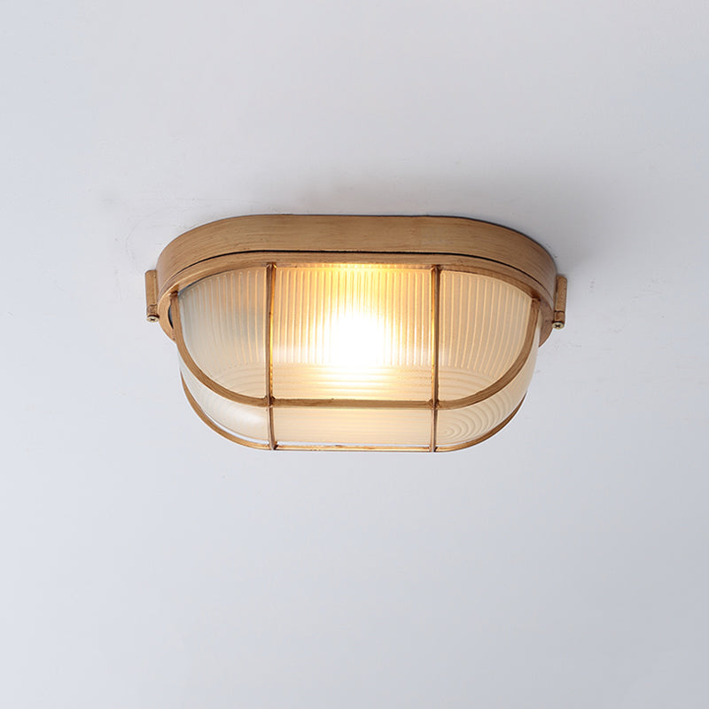 Retro Flush Mount Ceiling Light Bowl Shape Ceiling Lamp for Balcony
