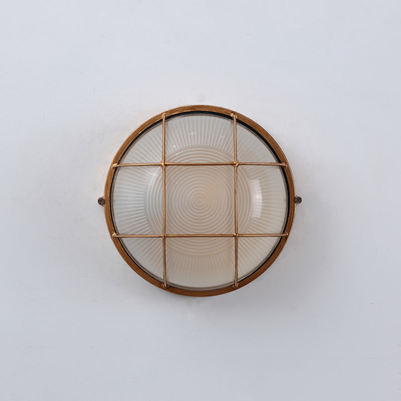 Retro Flush Mount Ceiling Light Bowl Shape Ceiling Lamp for Balcony