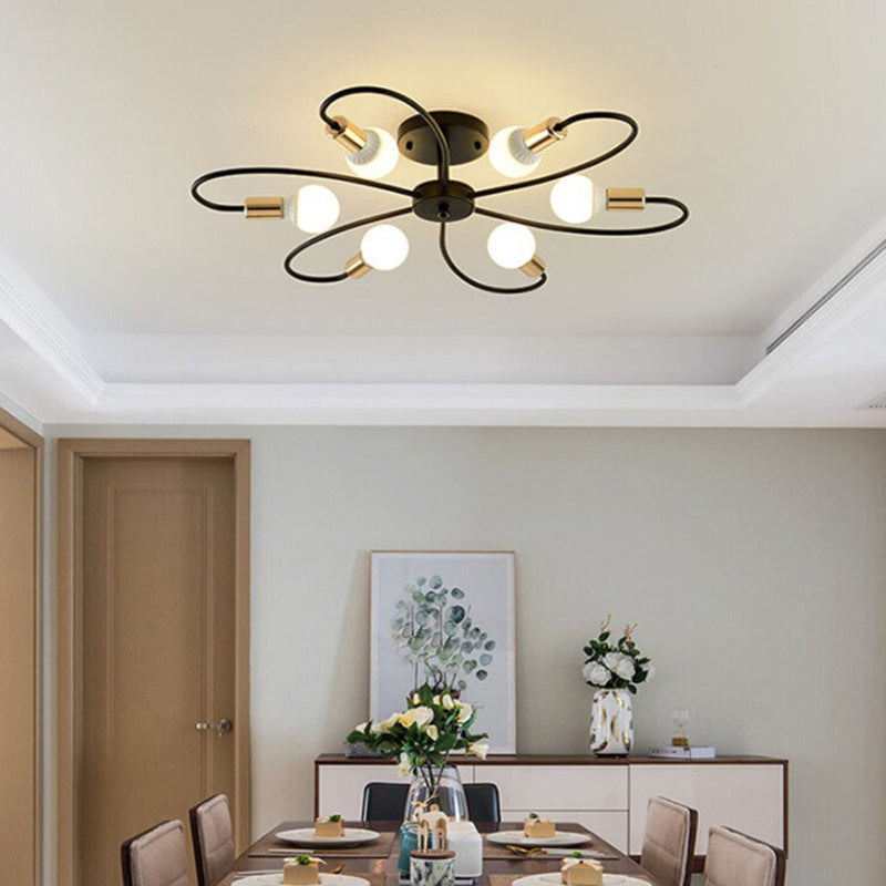 Industrial Ceiling Light Simple Flush Mount Light Fixture for Sitting Room