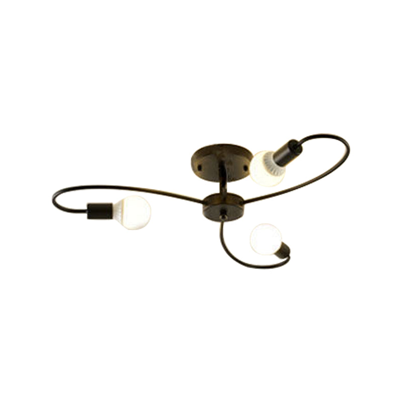 Industrial Ceiling Light Simple Flush Mount Light Fixture for Sitting Room