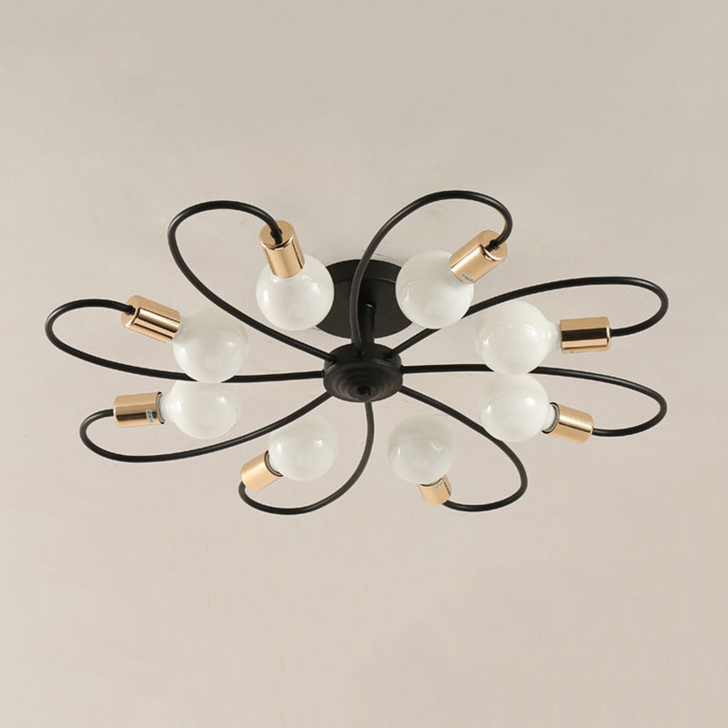Industrial Ceiling Light Simple Flush Mount Light Fixture for Sitting Room