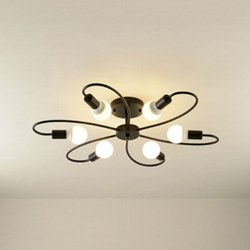 Industrial Ceiling Light Simple Flush Mount Light Fixture for Sitting Room