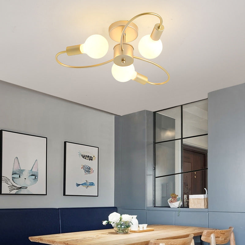 Industrial Ceiling Light Simple Flush Mount Light Fixture for Sitting Room