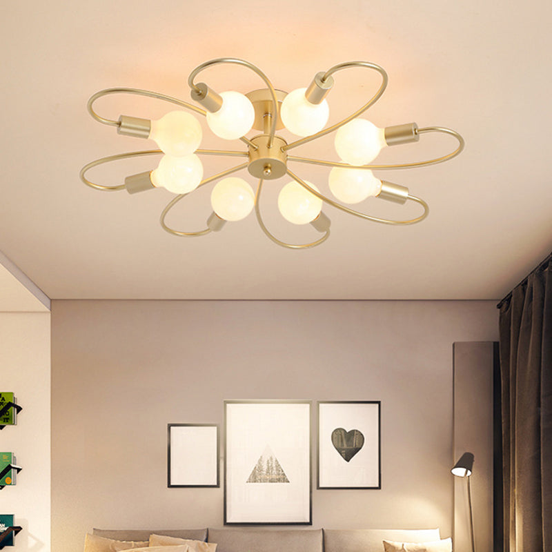 Industrial Ceiling Light Simple Flush Mount Light Fixture for Sitting Room