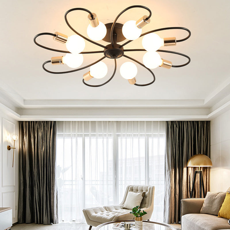 Industrial Ceiling Light Simple Flush Mount Light Fixture for Sitting Room