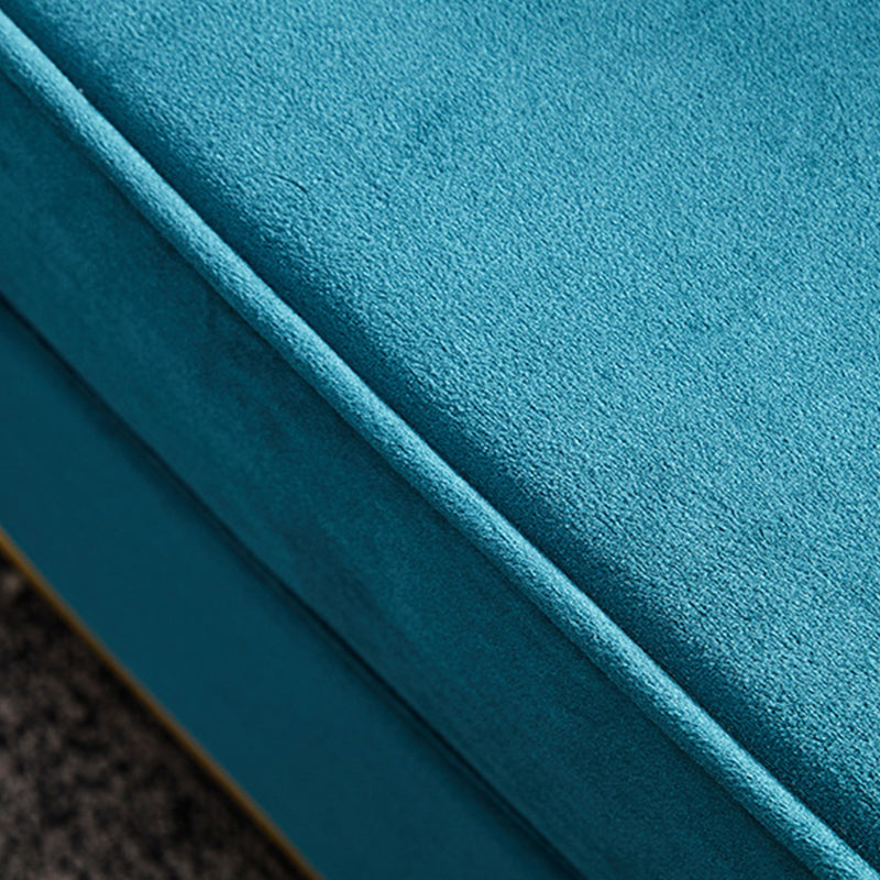 Velvet Sloped Arms Sofa with Tight Back for Living Room 34.65" H