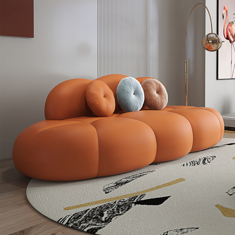 Contemporary Curved Sofa Tight Back Sofa for Living Room, Apartment