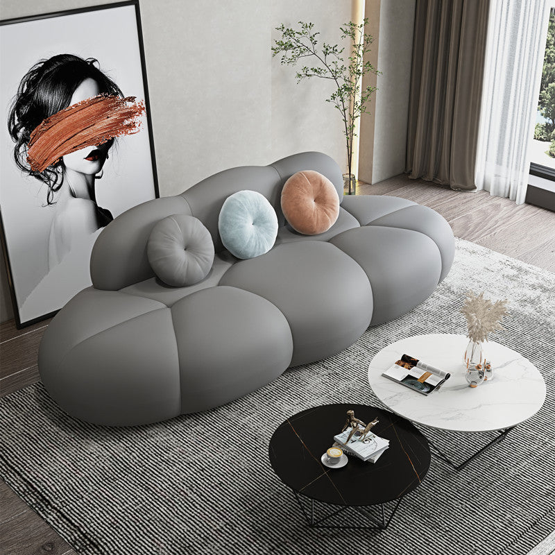 Contemporary Curved Sofa Tight Back Sofa for Living Room, Apartment