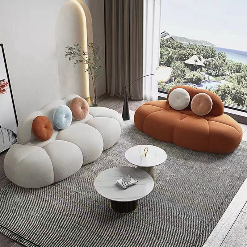 Contemporary Curved Sofa Tight Back Sofa for Living Room, Apartment