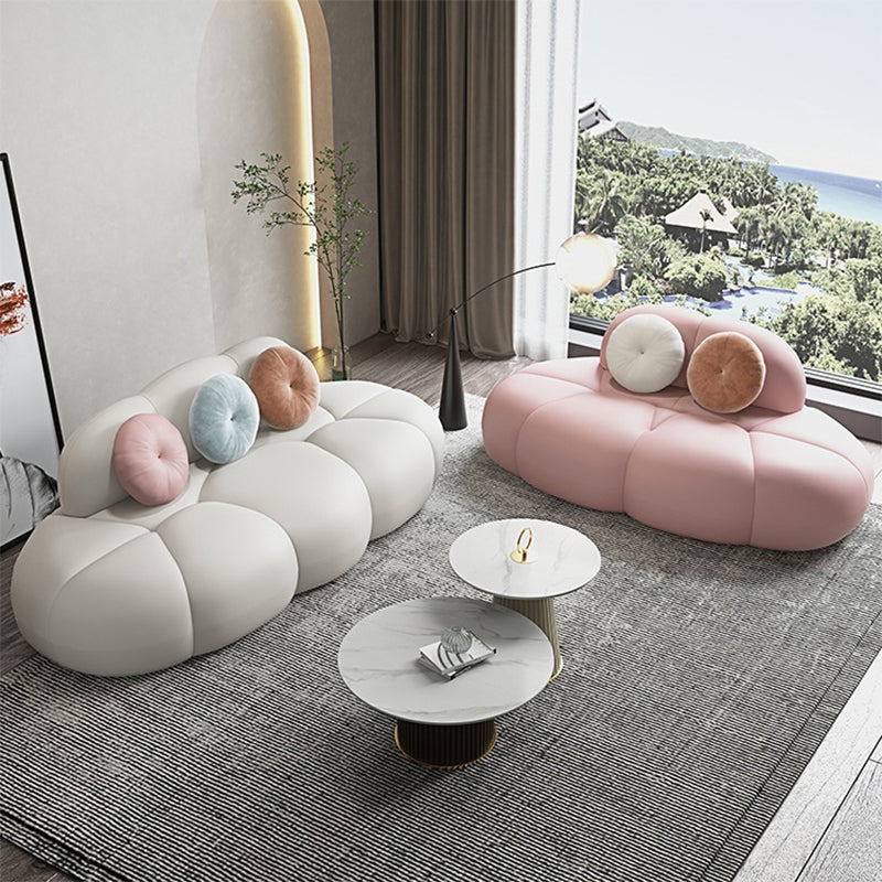 Contemporary Curved Sofa Tight Back Sofa for Living Room, Apartment