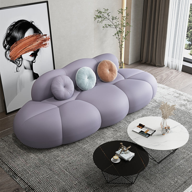 Contemporary Curved Sofa Tight Back Sofa for Living Room, Apartment