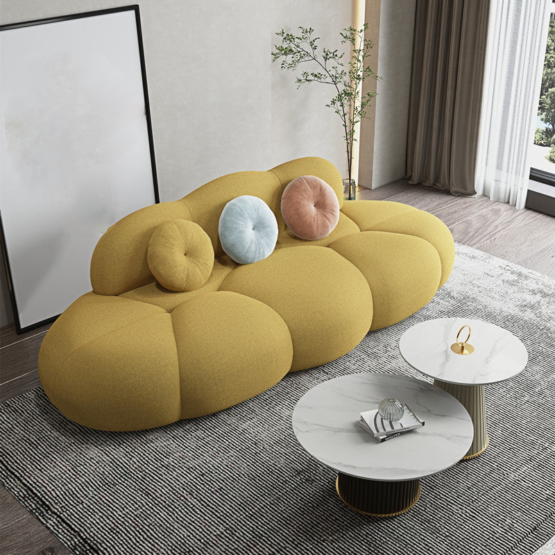 Contemporary Curved Sofa Tight Back Sofa for Living Room, Apartment