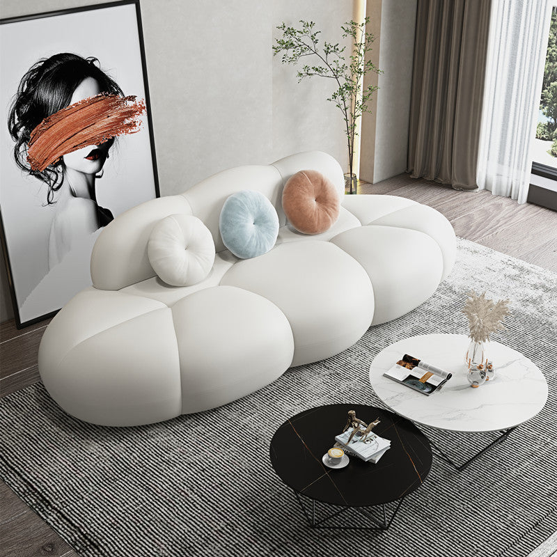 Contemporary Curved Sofa Tight Back Sofa for Living Room, Apartment