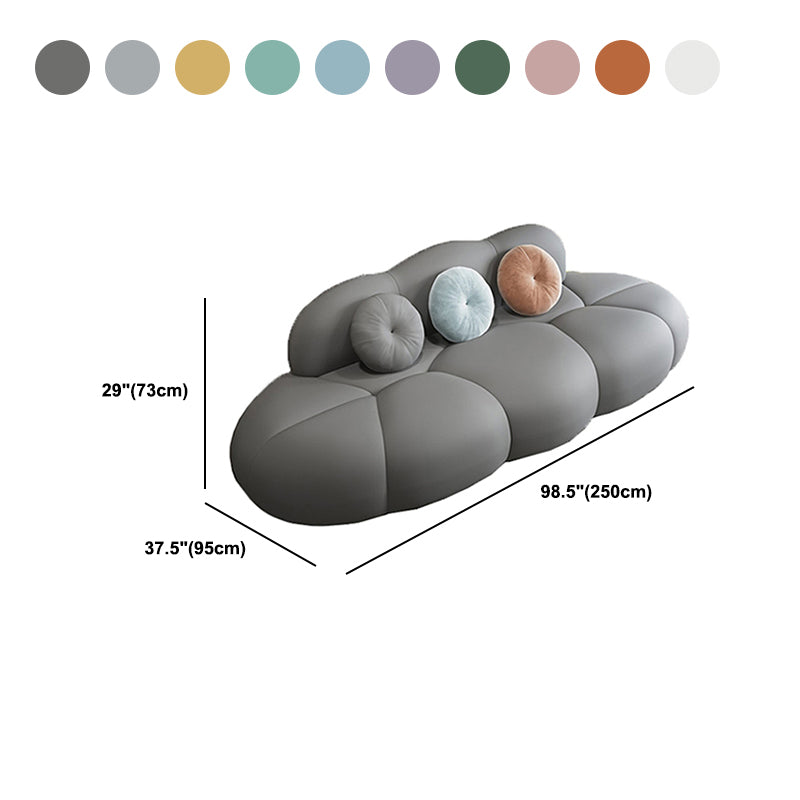 Contemporary Curved Sofa Tight Back Sofa for Living Room, Apartment