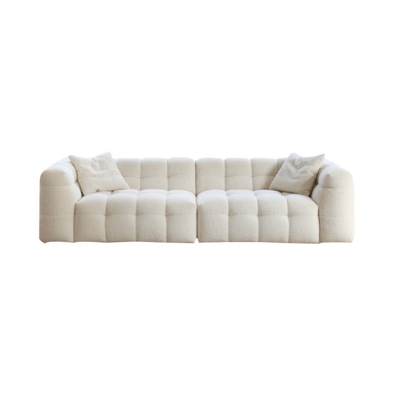 Wool Tuxedo Arm Sofa Contemporary Standard Sofa with Biscuit Back