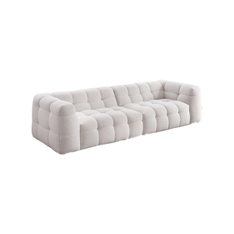 Wool Tuxedo Arm Sofa Contemporary Standard Sofa with Biscuit Back