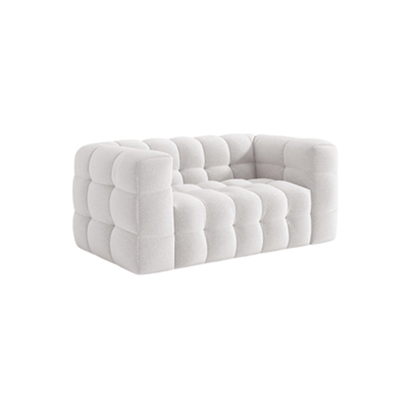Wool Tuxedo Arm Sofa Contemporary Standard Sofa with Biscuit Back
