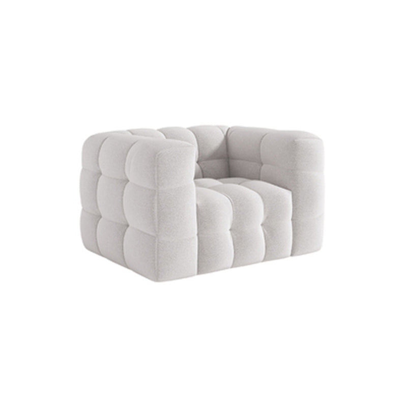 Wool Tuxedo Arm Sofa Contemporary Standard Sofa with Biscuit Back
