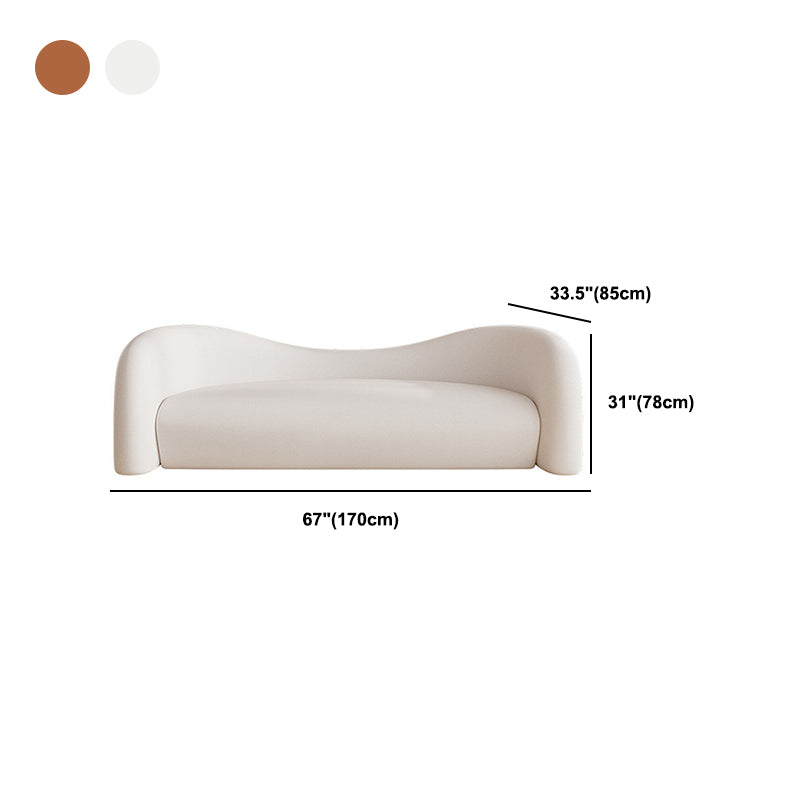 Contemporary Tight Back Sofa Sloped Arm Sofa for Living Room