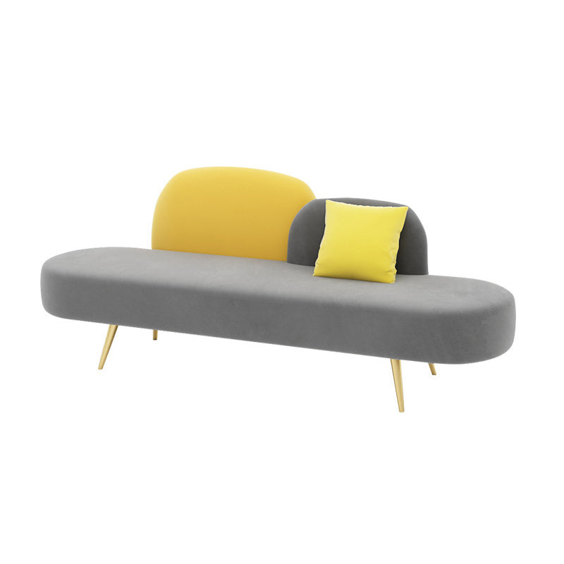 Velvet Contemporary Armless Sofa 30.70" Wide Standard Sofa for Living Room