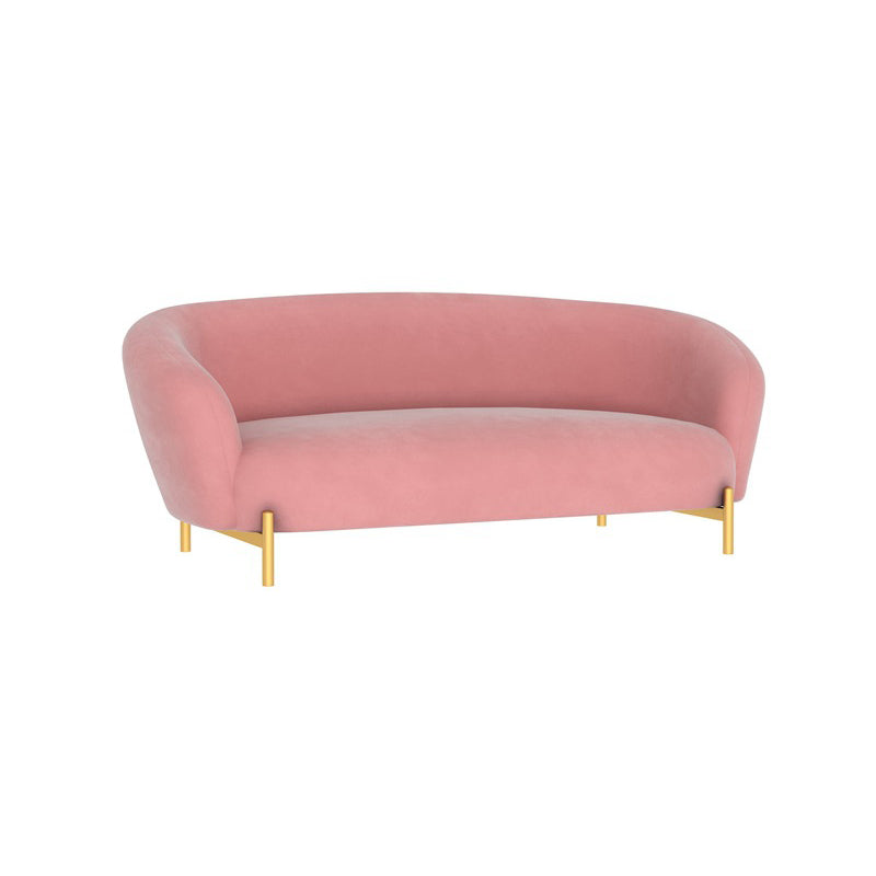 Contemporary Velvet Sofa Flared Arm Standard Sofa for Living Room