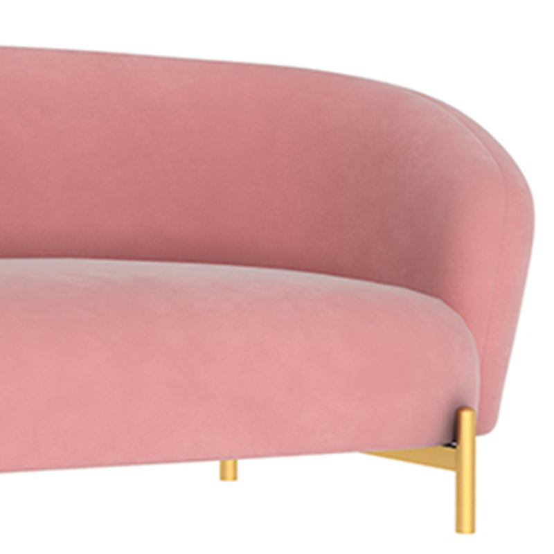 Contemporary Velvet Sofa Flared Arm Standard Sofa for Living Room
