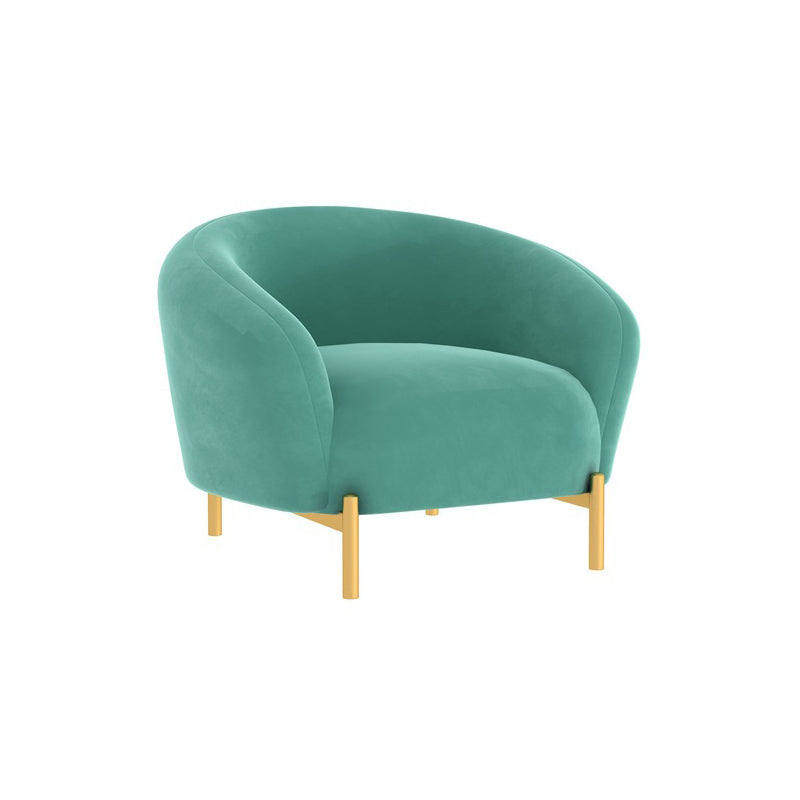 Contemporary Velvet Sofa Flared Arm Standard Sofa for Living Room