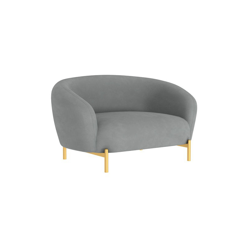 Contemporary Velvet Sofa Flared Arm Standard Sofa for Living Room