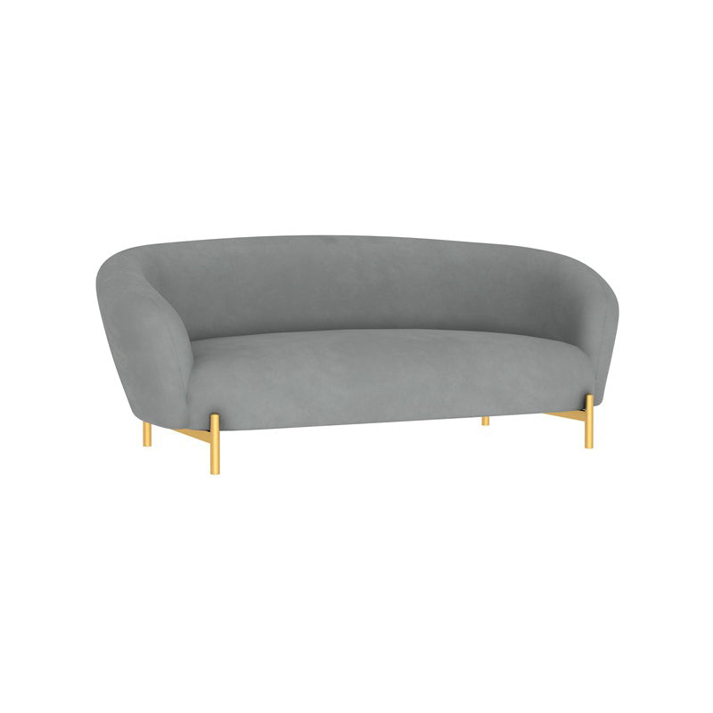 Contemporary Velvet Sofa Flared Arm Standard Sofa for Living Room