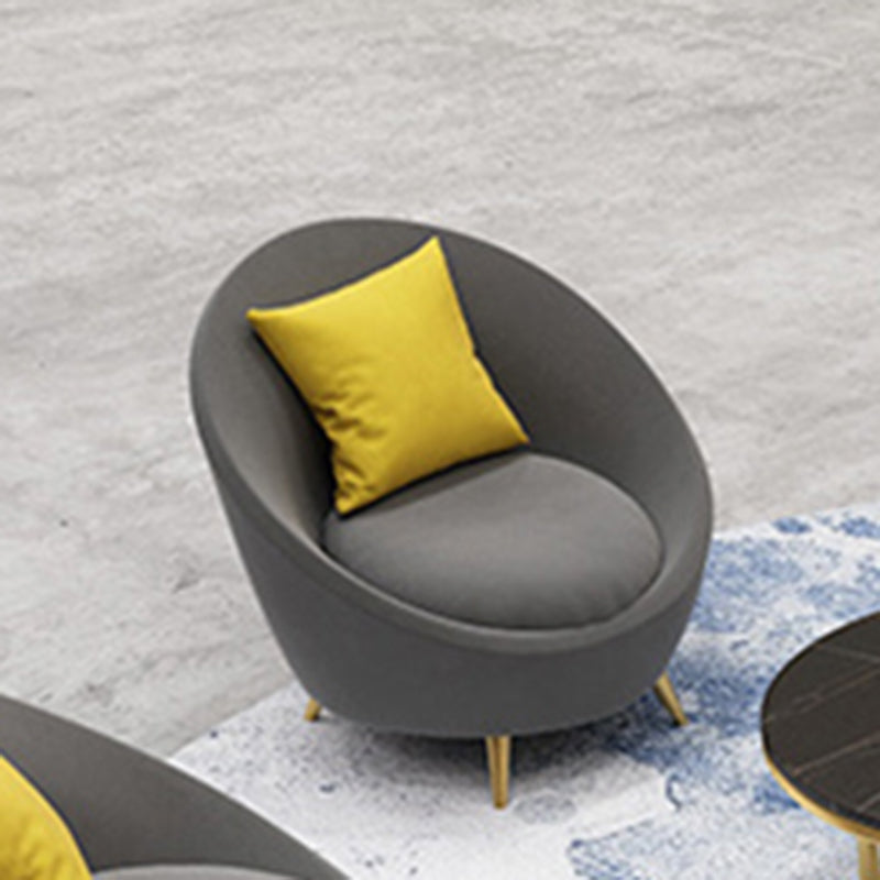 Velvet Contemporary Curved Sofa Standard Armless Sofa for Living Room