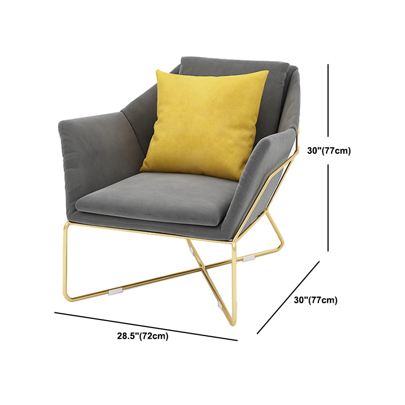 Velvet Contemporary Curved Sofa Standard Armless Sofa for Living Room
