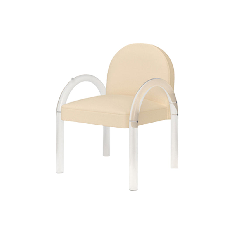 Scandinavian Armless Side Chair Basic Four Leg Side Chair for Bedroom