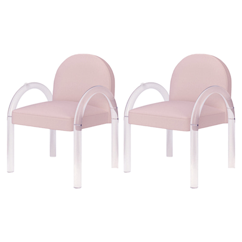 Scandinavian Armless Side Chair Basic Four Leg Side Chair for Bedroom